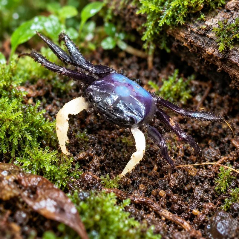Female White-handed Vampire Crab White-handed Vampire Crab (Geosesarma pontianak)
