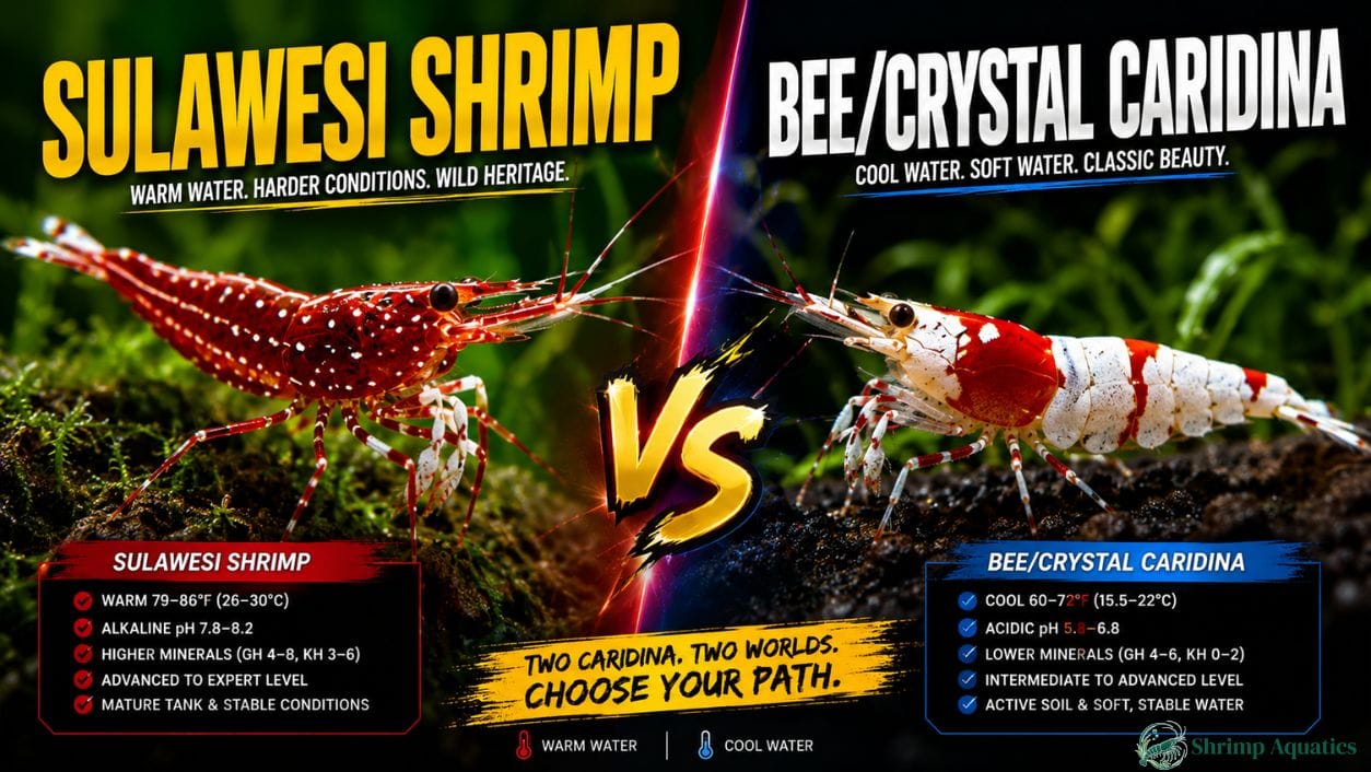 Caridina vs Sulawesi Shrimp