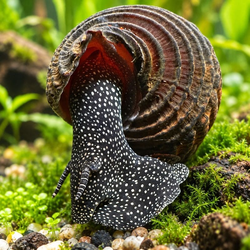 Black Spotted Rabbit Snail