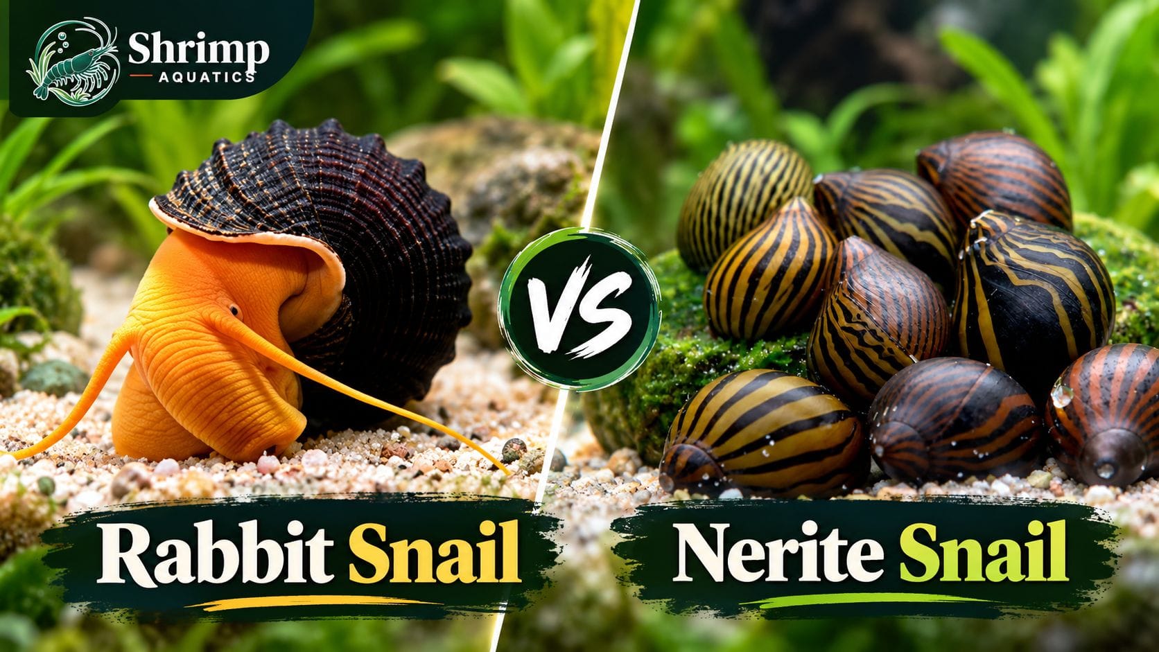 Rabbit Snail vs Nerite Snail