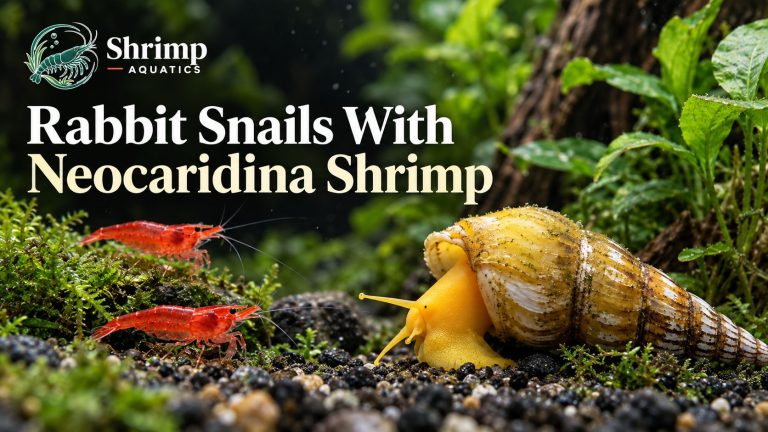 Rabbit Snails With Neocaridina Shrimp