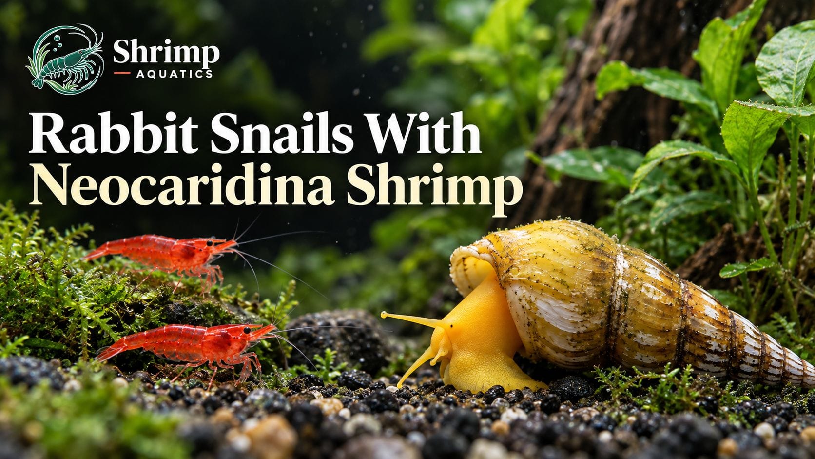 Rabbit Snails With Neocaridina Shrimp